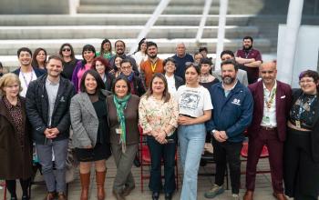 Autoridades y participantes en Feria Laboral Visibles